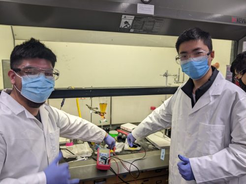 Students construct a successful Zn-air battery for a car prototype.